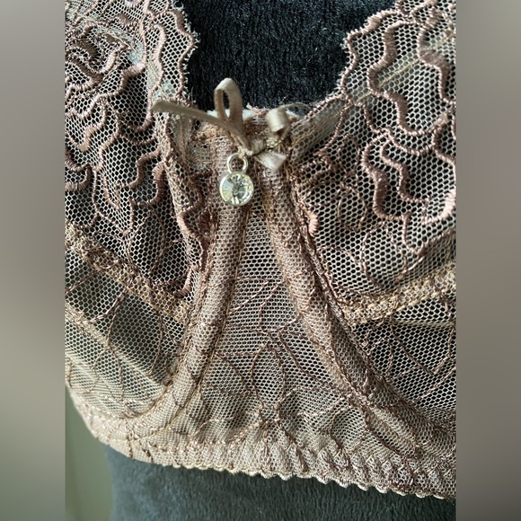 NWT Gorteks Lace Underwire Demi Bra in Mocha - Picture 3 of 14